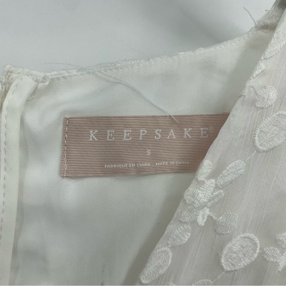 Keepsake Lace long Balloon Sleeve romper white Sz S - Picture 2 of 9